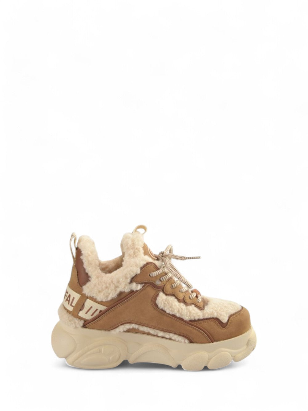 BUFFALO Sneakers platform Donna - Beige modello 1636023
