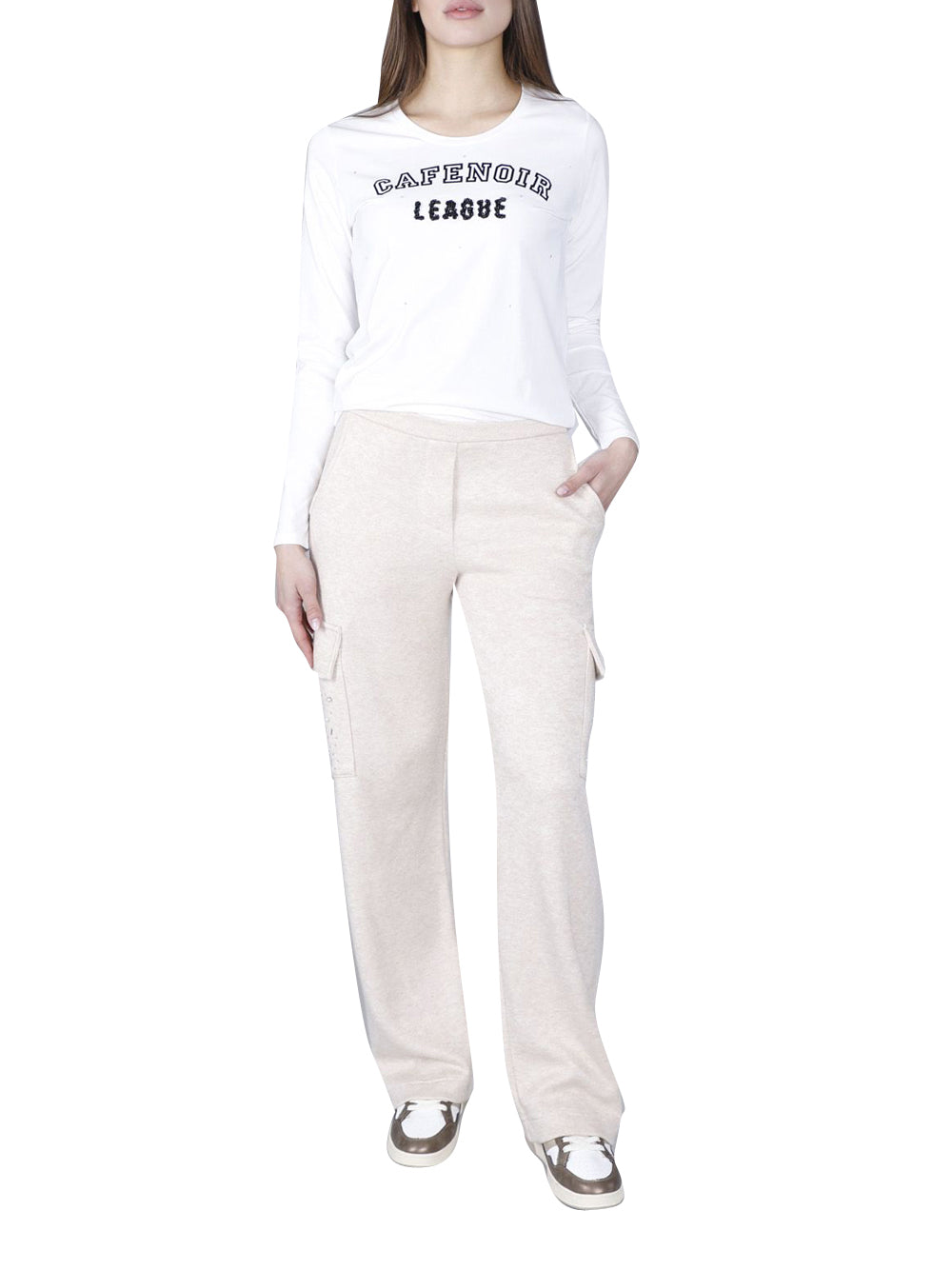 CAFE'NOIR Pantalone Donna - Beige modello C7JF0119