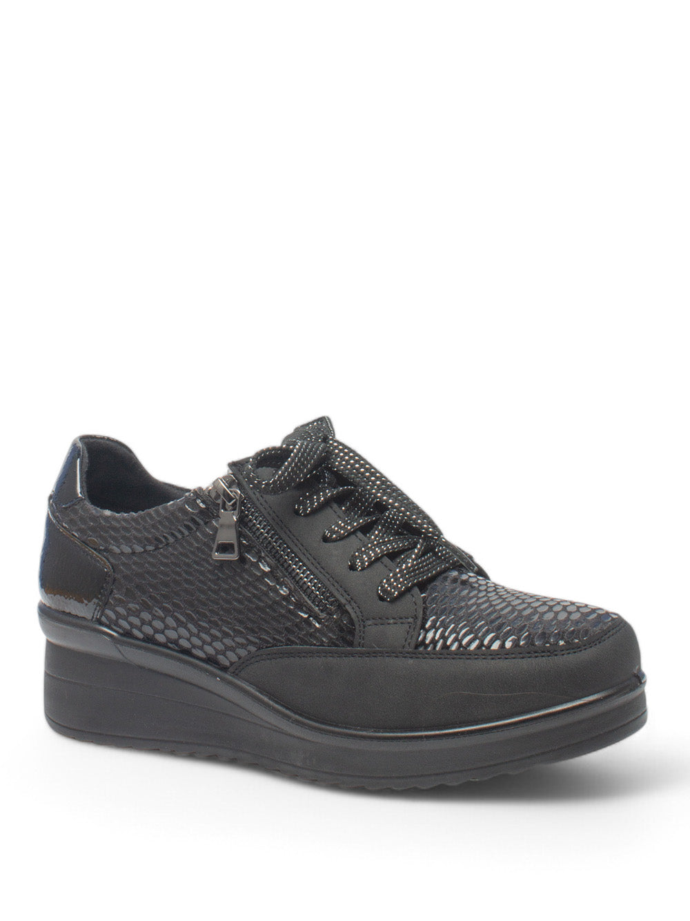 CINZIA SOFT Sneakers con zeppa Donna - Nero modello PF0061