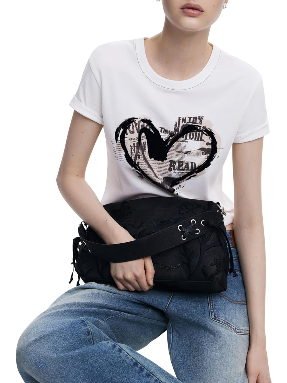 DESIGUAL Borsa a Tracolla Donna - Nero modello 25WAXP41