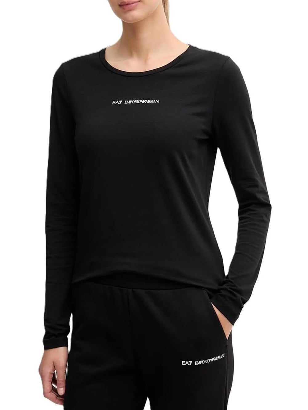 EA7 T-shirt Donna - Nero modello 7W000531AF12115