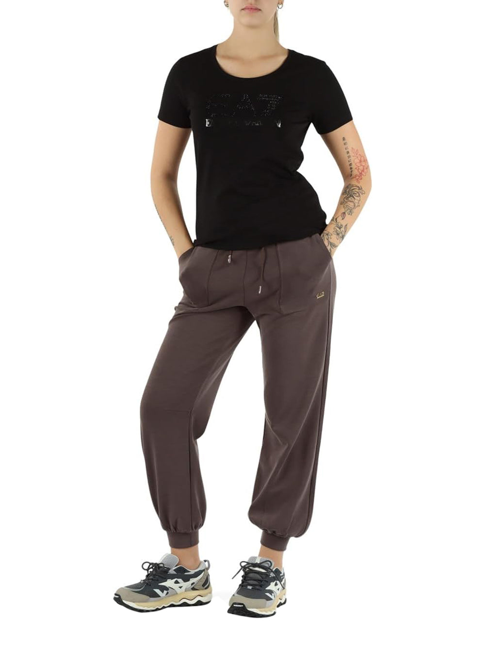 EA7 T-shirt Donna - Nero modello 7W000536AF10373