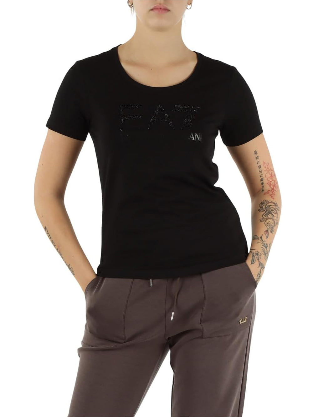 EA7 T-shirt Donna - Nero modello 7W000536AF10373