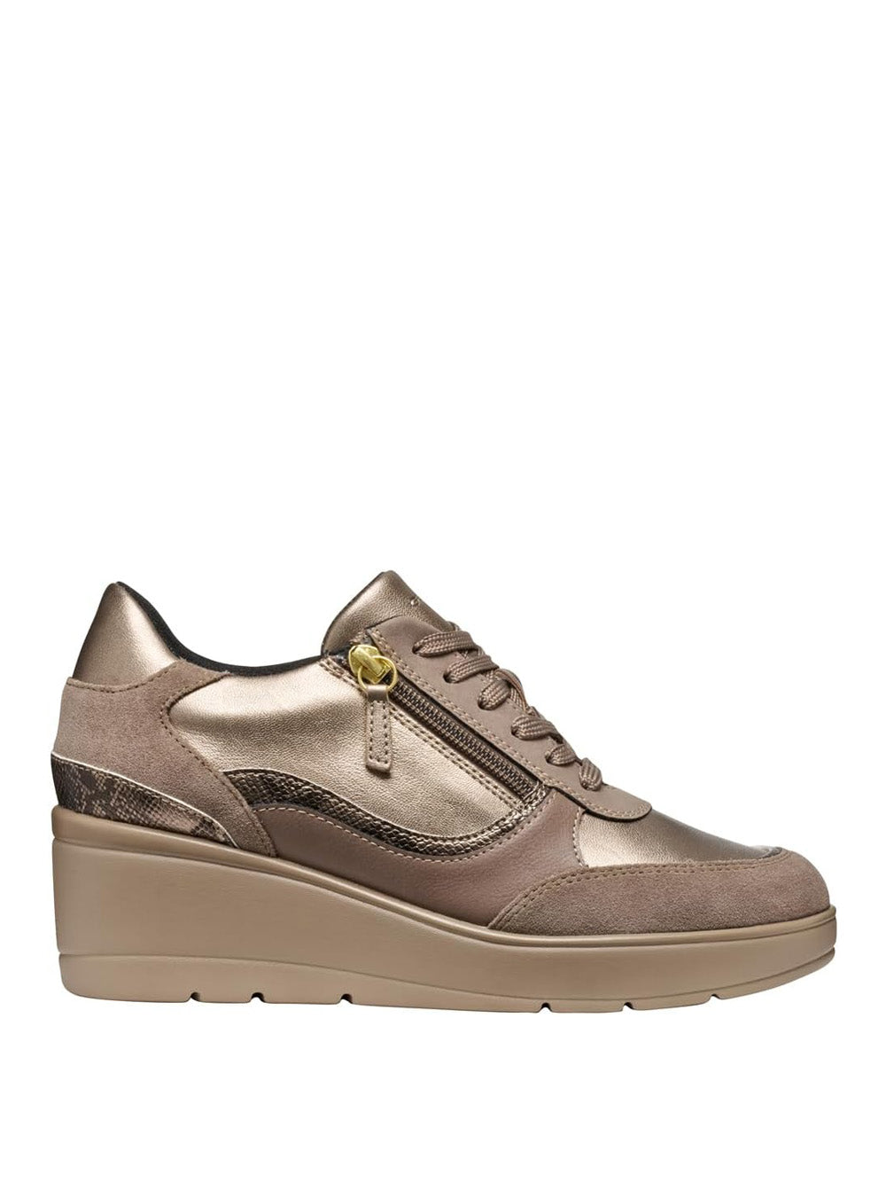 GEOX Sneakers con zeppa Donna - Taupe modello D46RAA 0AJ22