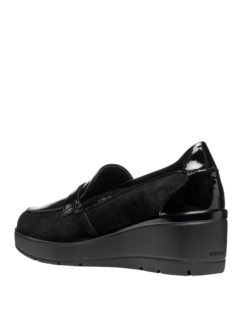 GEOX Mocassini con zeppa Donna - Nero modello D46RAB 2202