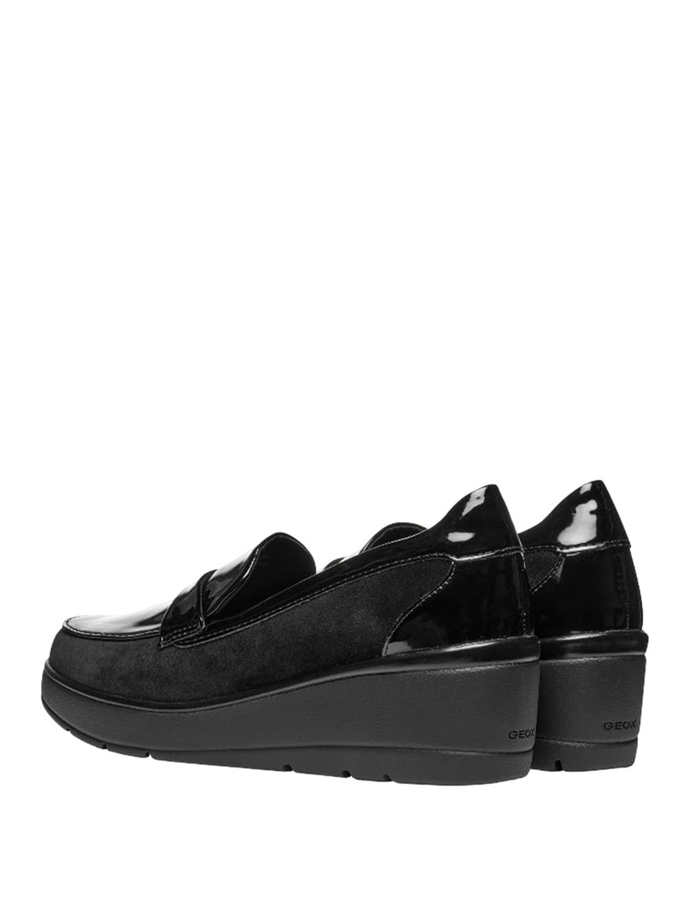 GEOX Mocassini con zeppa Donna - Nero modello D46RAB 2202