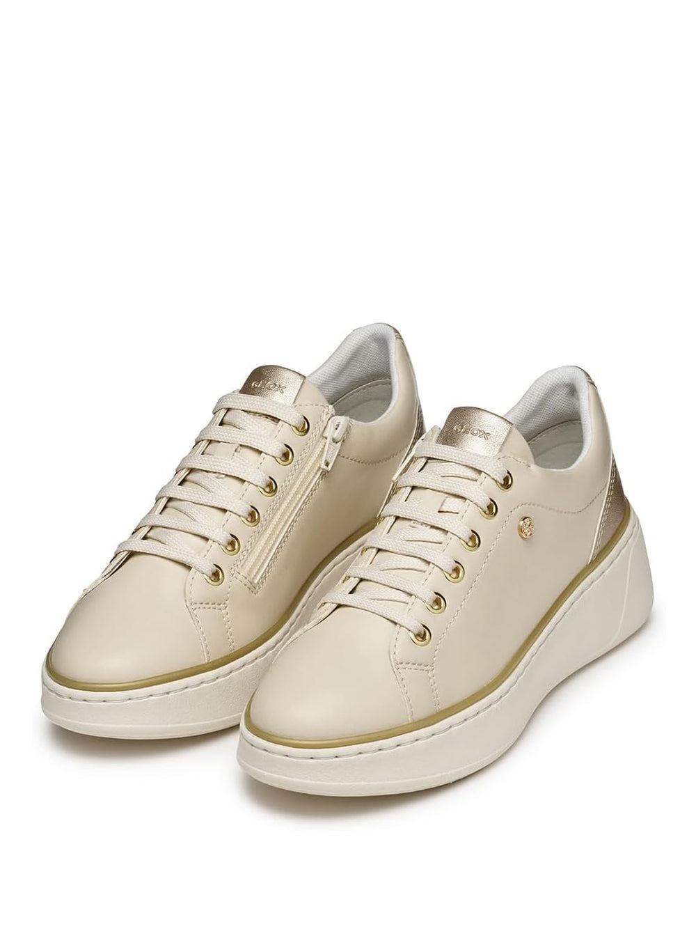 GEOX Sneakers platform Donna - Beige modello D55YHA 054AJ