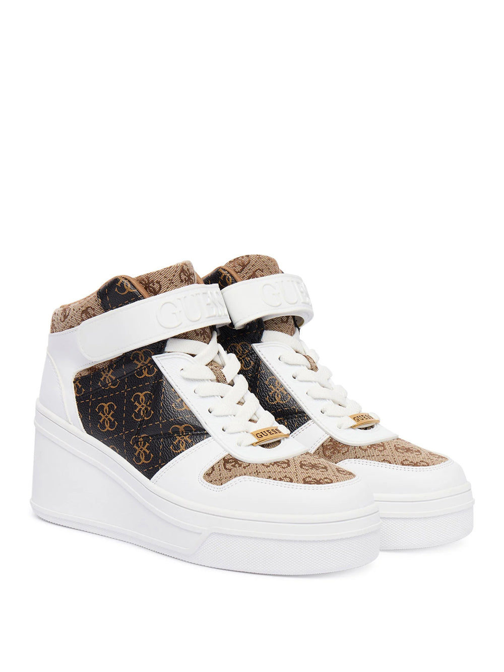 GUESS Sneakers con zeppa Donna - Beige modello FLFRUKFAL12