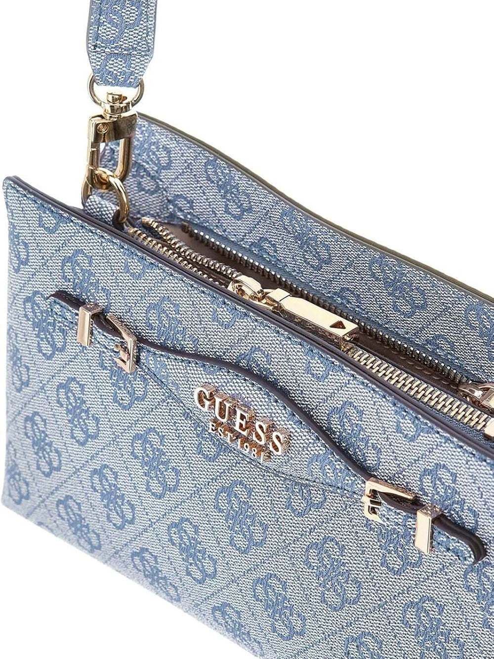 GUESS Borsa a Spalla logato Donna - Celeste modello HWSG9652120