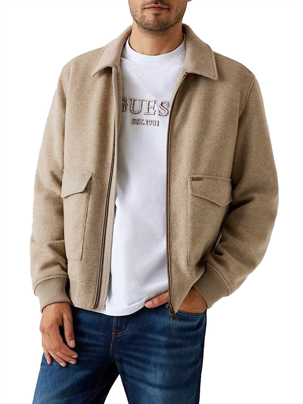 GUESS Giubbino Uomo - Marrone modello M5BL2KW0682