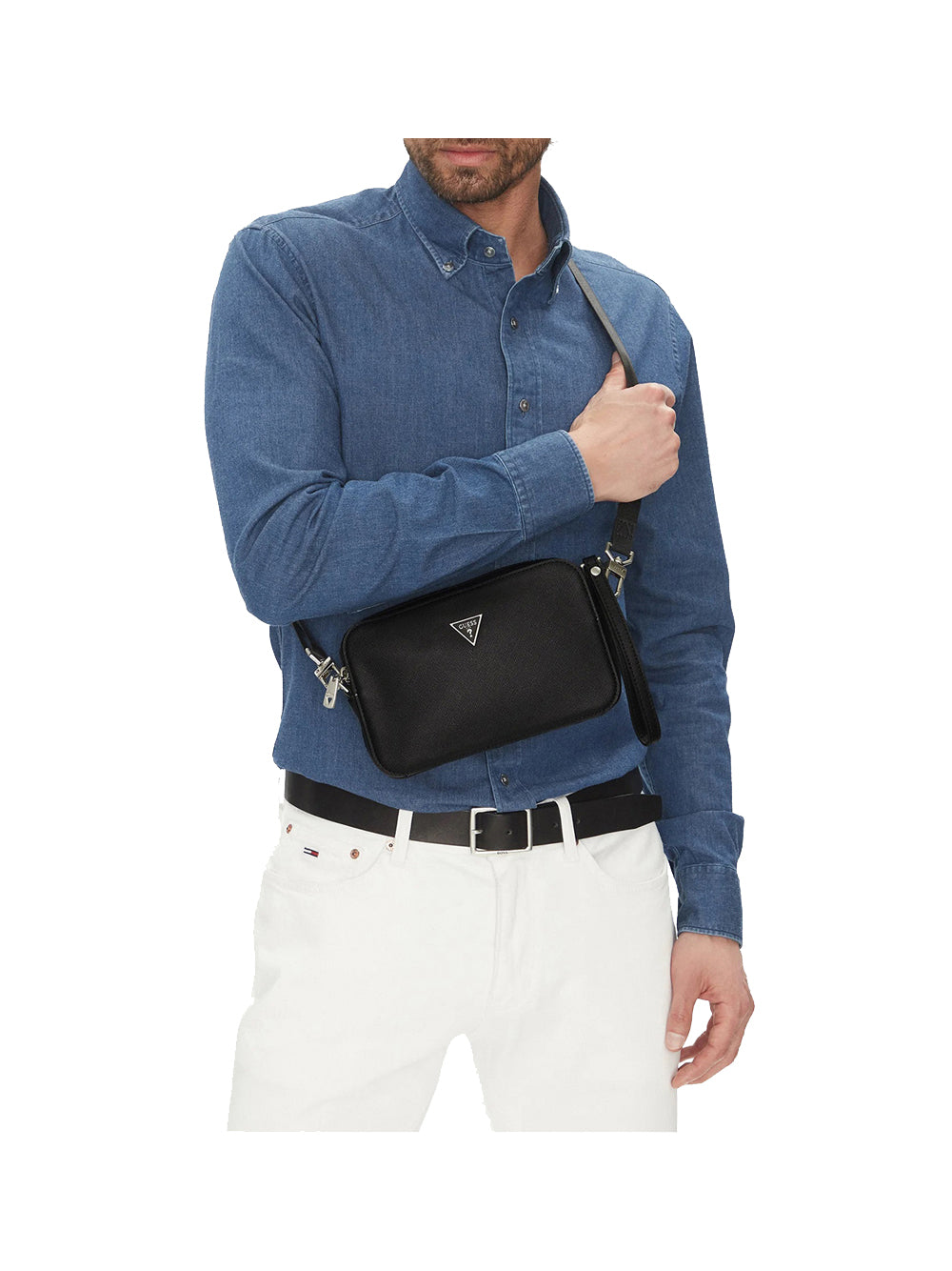 GUESS Borsa a Mano empty pocket pochette Uomo - Nero modello PMMISAP5245