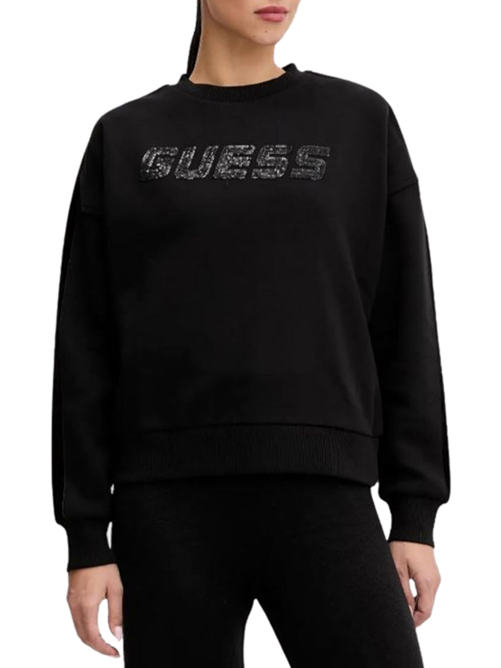 GUESS Felpa Donna - Nero modello V5BQ10KB681