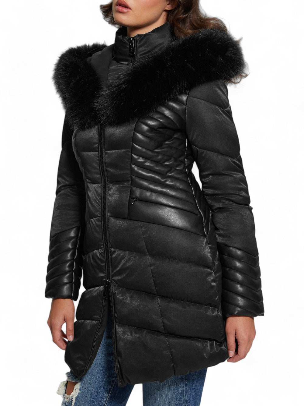GUESS Giubbino Donna - Nero modello W4BL61WGLZ0