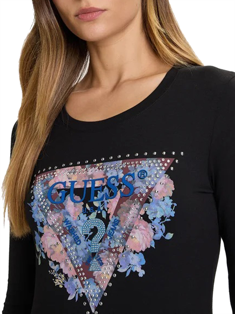 GUESS Maglia Donna - Nero modello W5BI74J1314