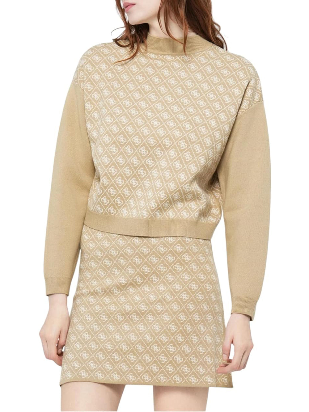 GUESS Maglione logato Donna - Taupe modello W5BR23Z3JD2