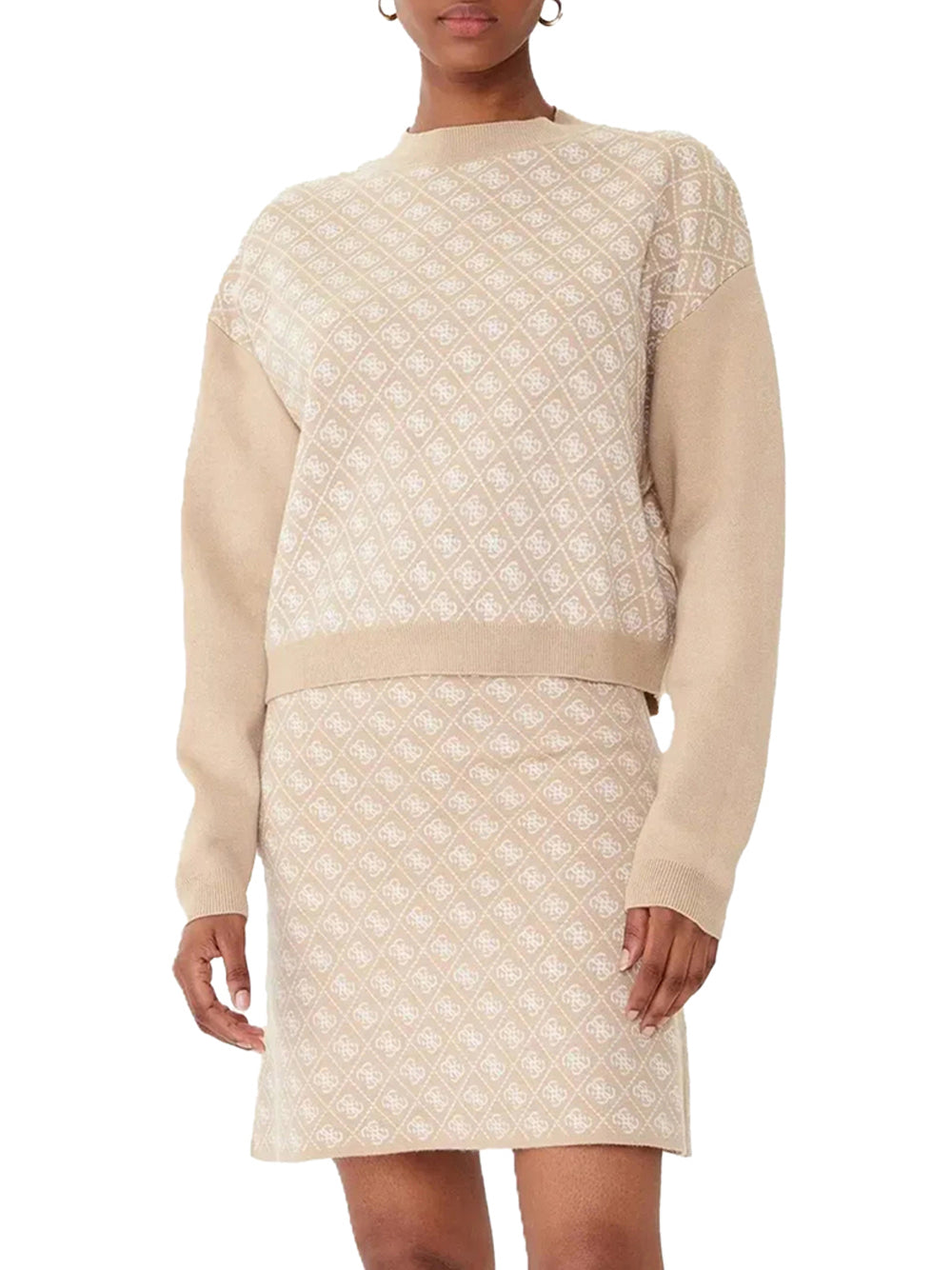 GUESS Maglione logato Donna - Taupe modello W5BR23Z3JD2