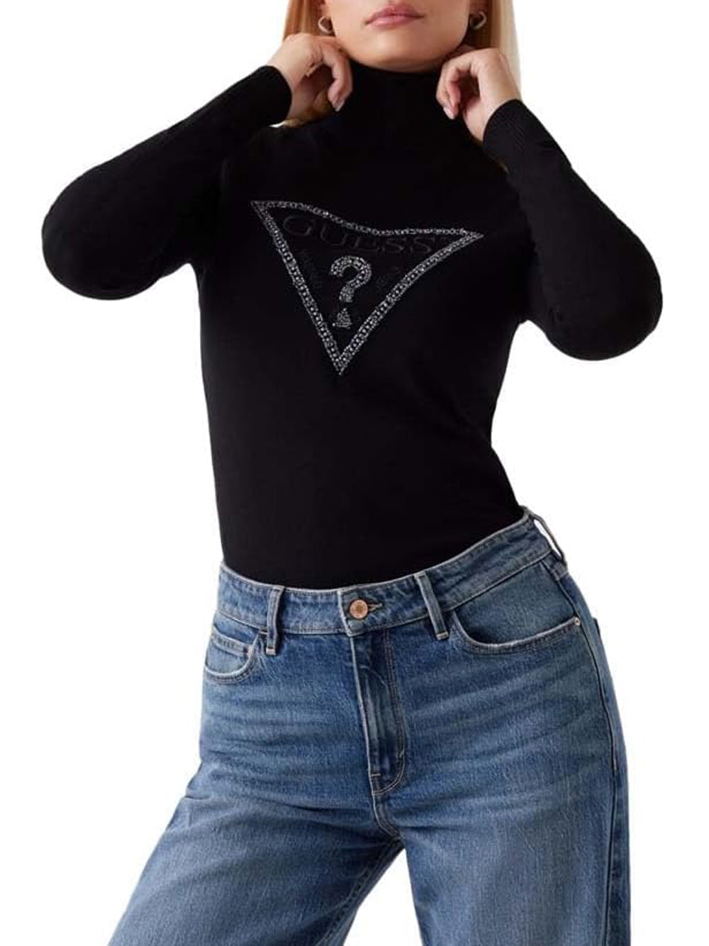 GUESS Maglione Donna - Nero modello W5BR39Z2NQ2
