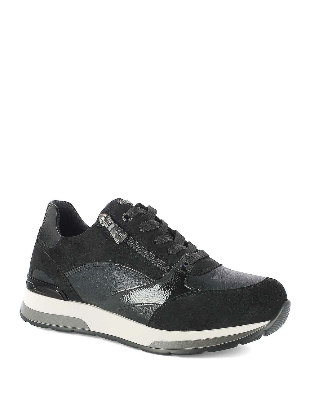 Baskets SUN68 Pour Femme - Noir, En Cuir Mélangé, Logo Latéral, Semelle Caoutchouc - Modèle Z45217 - 12
