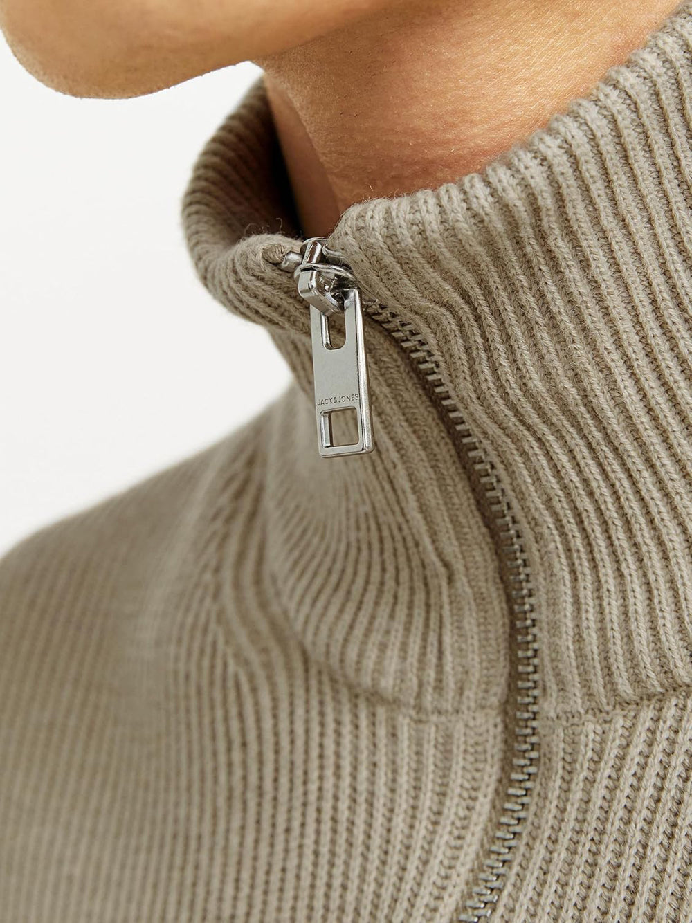 JACK&JONES Maglione con zip Uomo - Grigio modello 12257773