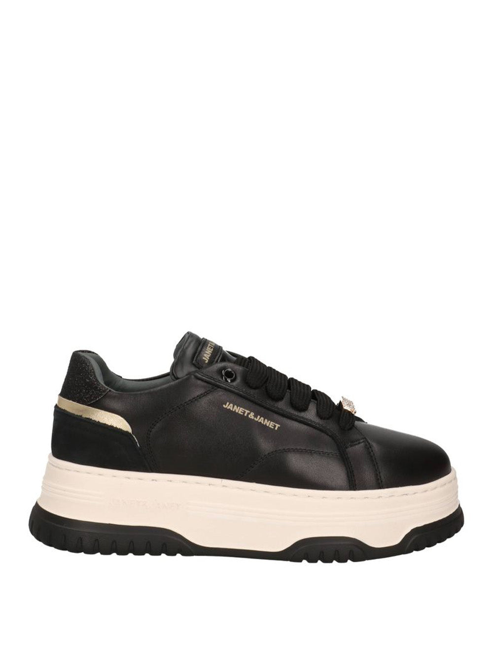 JANET&JANET Sneakers platform Donna - Nero modello J422