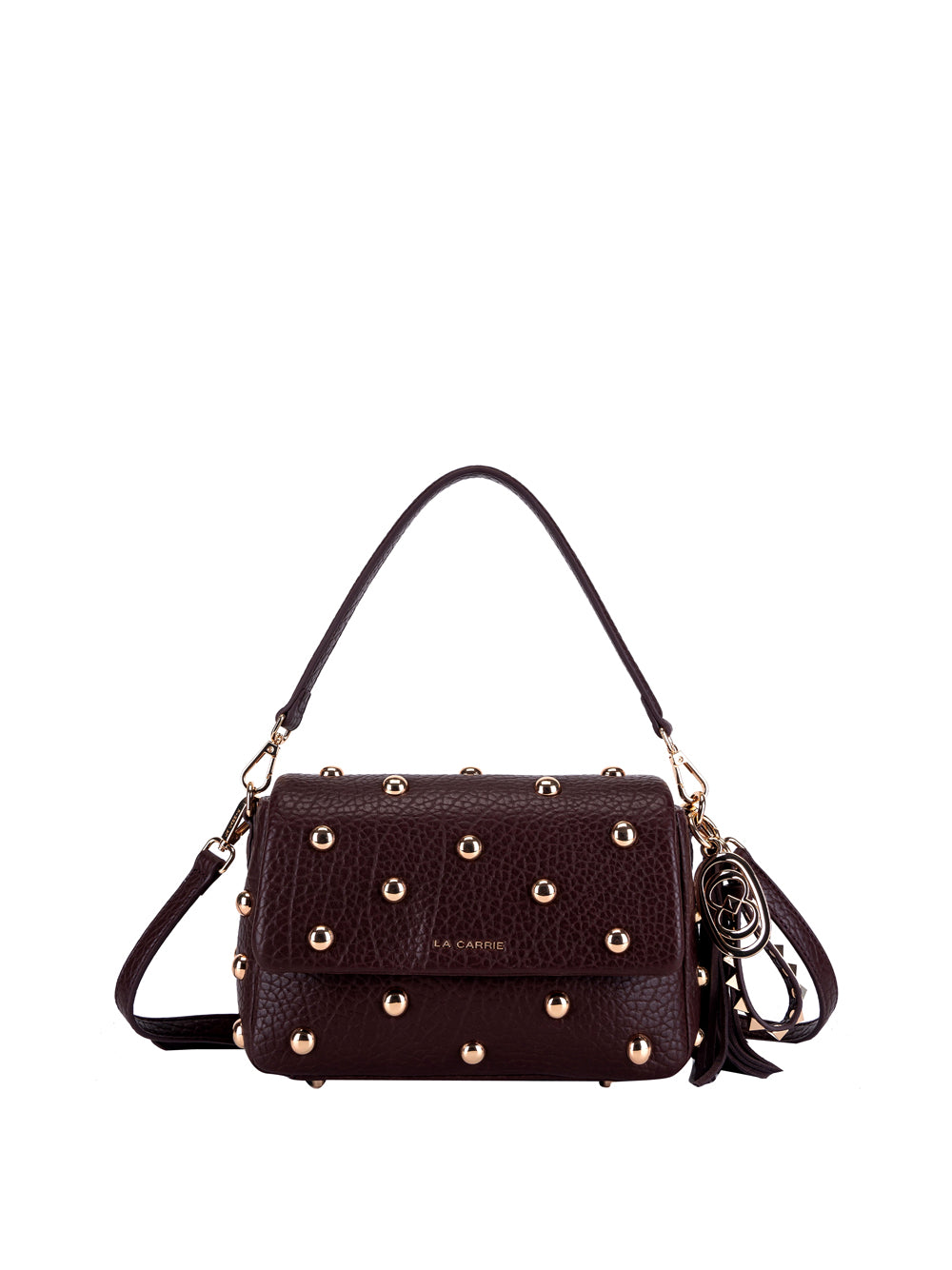 LA CARRIE Borsa a Spalla con borchie Donna - Marrone modello 152M-BA-141-TBS