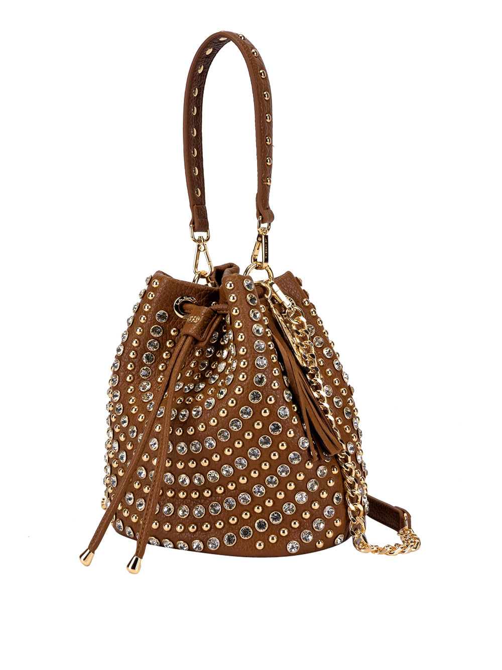 LA CARRIE Borsa a Secchiello con borchie Donna - Cuoio modello 152M-EM-307-TBS