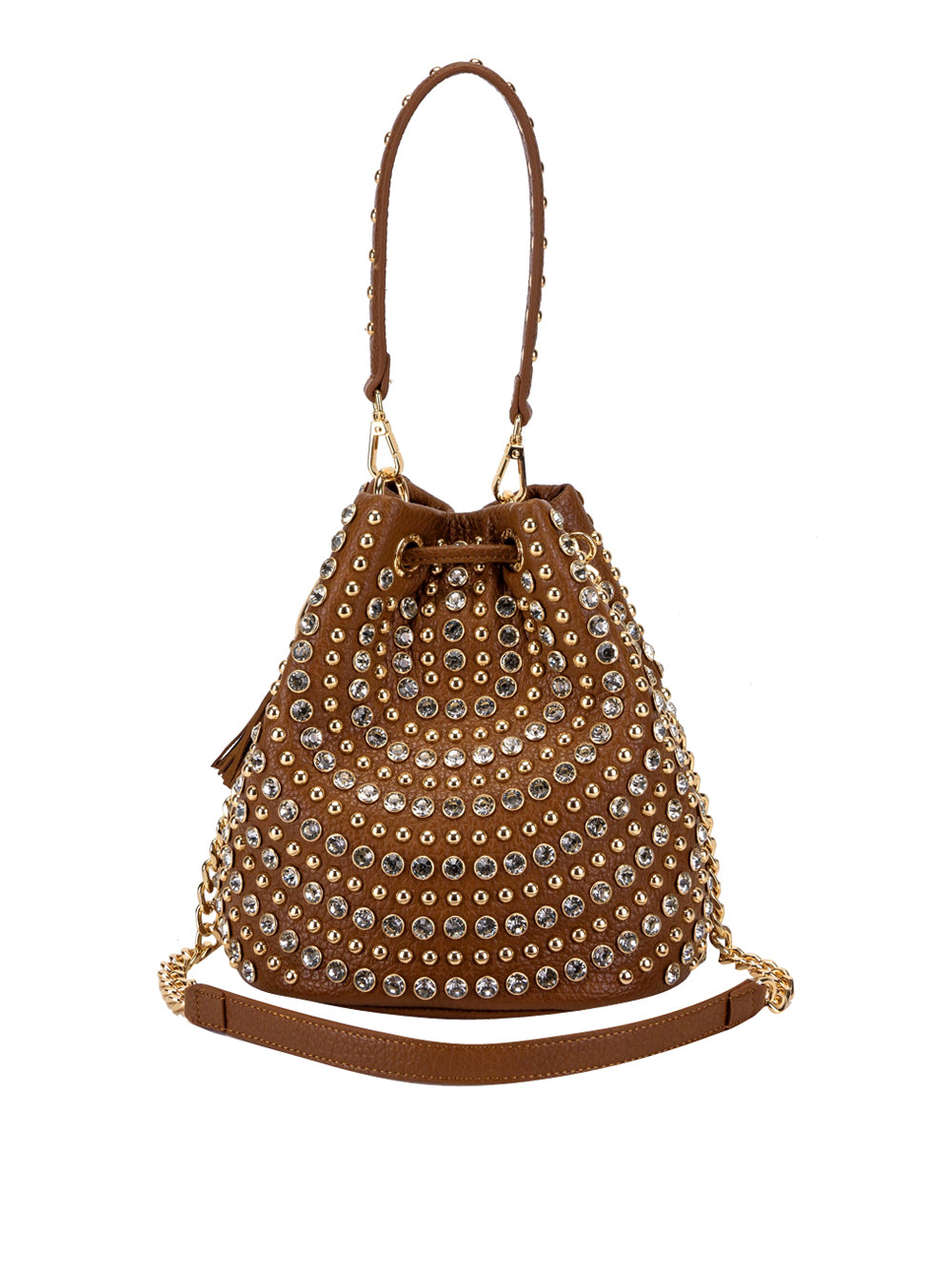 LA CARRIE Borsa a Secchiello con borchie Donna - Cuoio modello 152M-EM-307-TBS