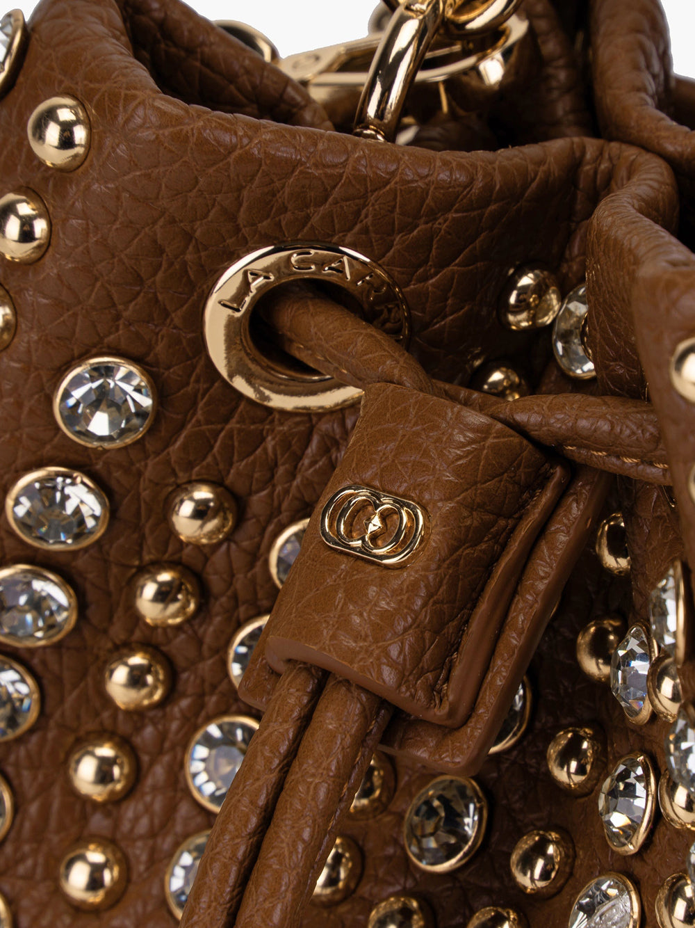 LA CARRIE Borsa a Secchiello con borchie Donna - Cuoio modello 152M-EM-307-TBS