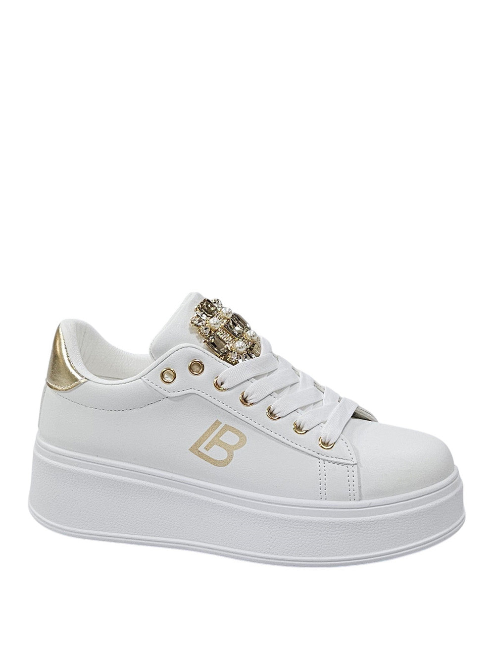 LAURA BIAGIOTTI Sneakers platform Donna - Bianco modello 9202