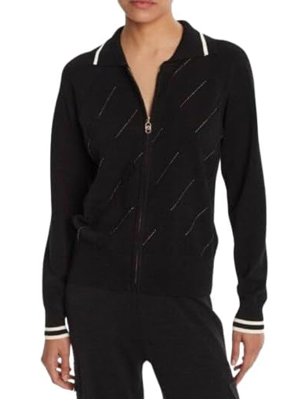LIU.JO Maglione con zip Donna - Nero modello TF5032MS63L
