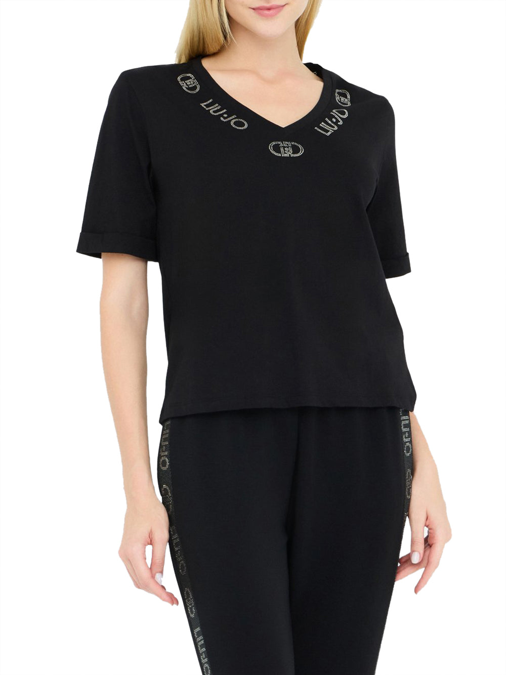 LIU.JO T-shirt Donna - Nero modello TF5143JS003