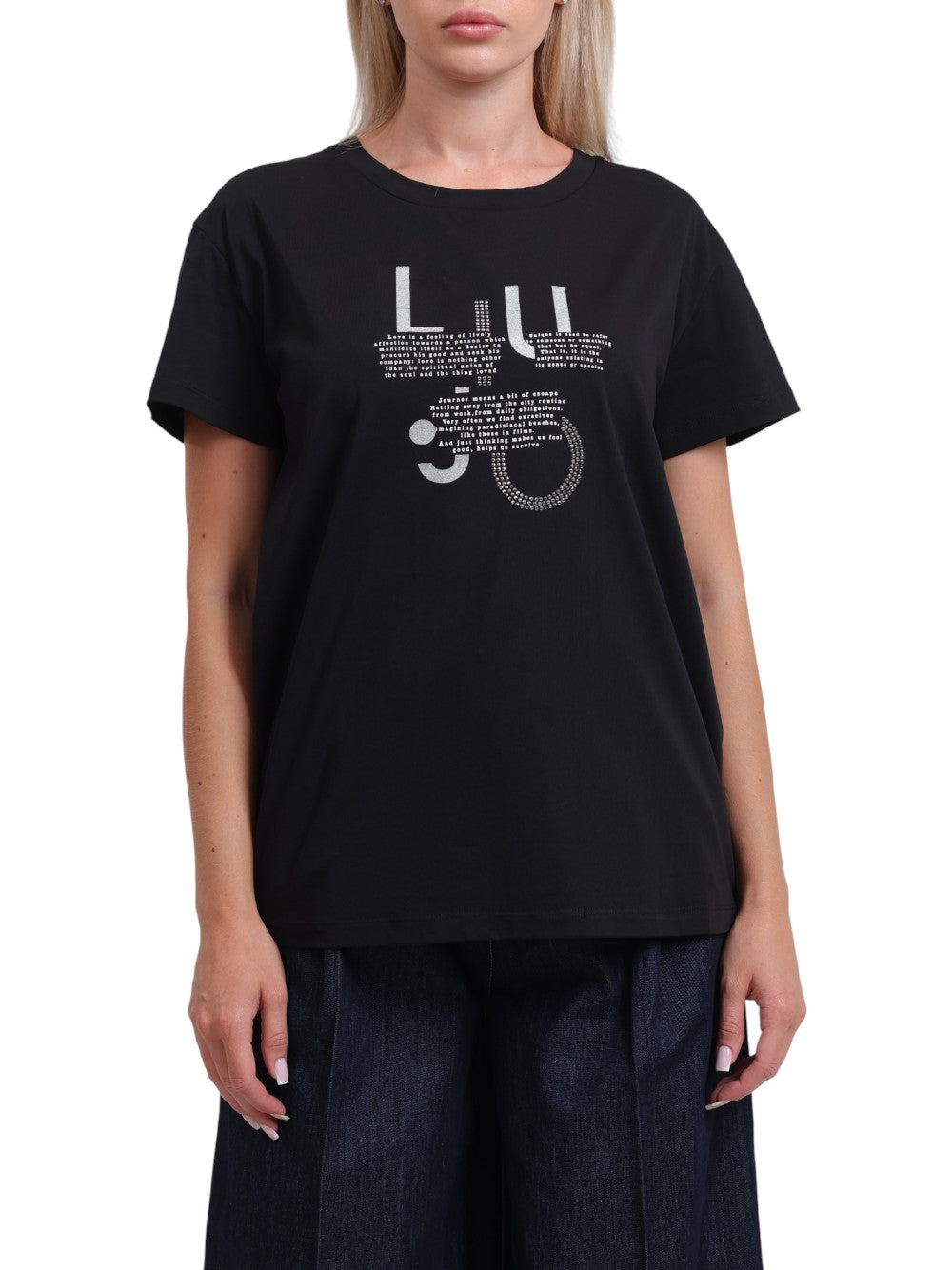 LIU.JO T-shirt Donna - Nero modello TF5279JS003