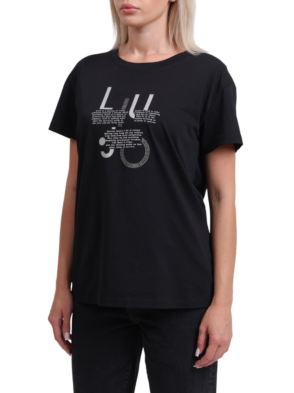LIU.JO T-shirt Donna - Nero modello TF5279JS003