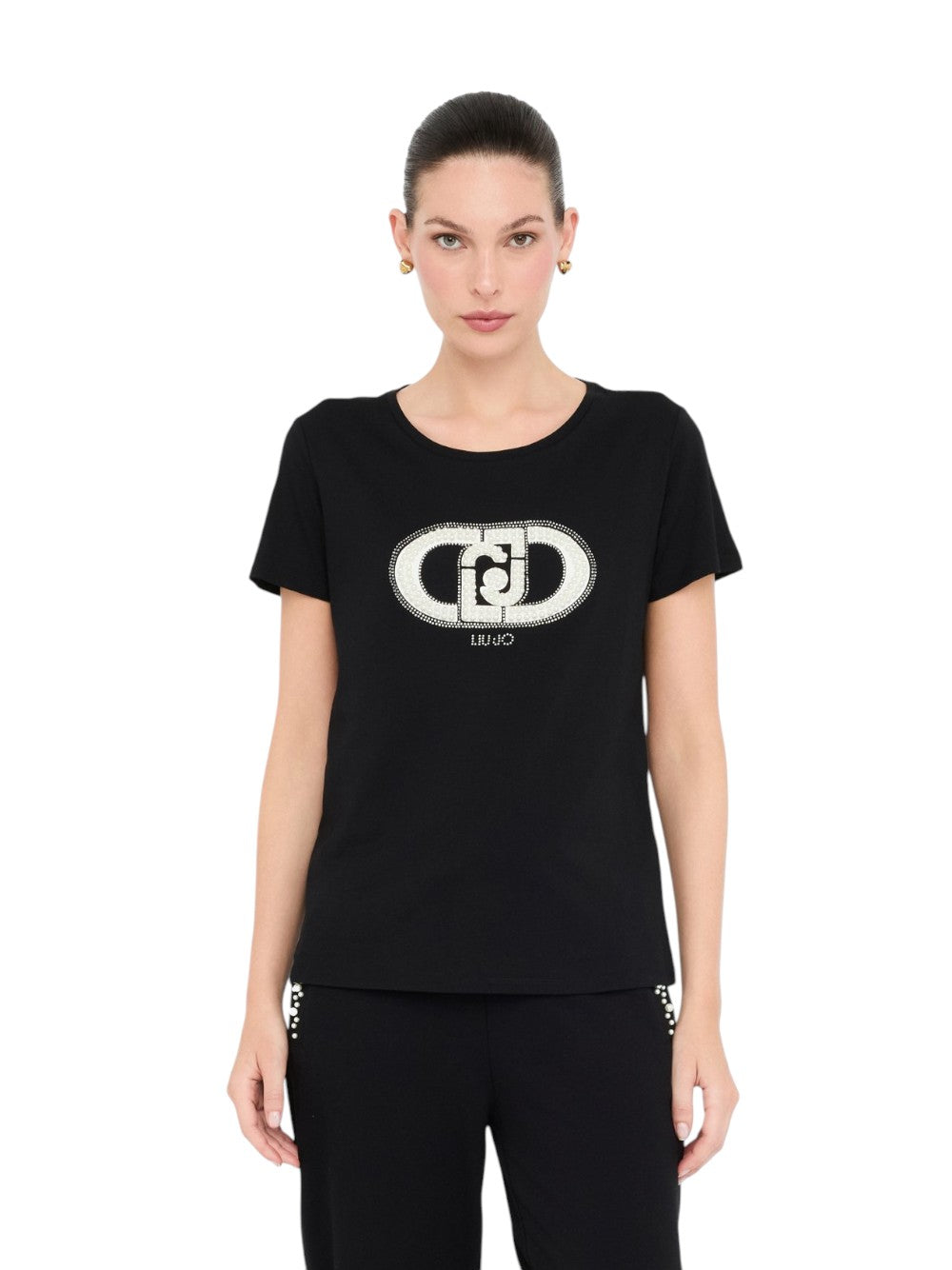 LIU.JO T-shirt Donna - Nero modello TF5280JS923