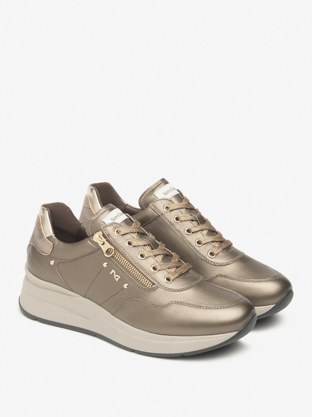 NERO GIARDINI Sneakers con zeppa Donna - Marrone modello I514070D