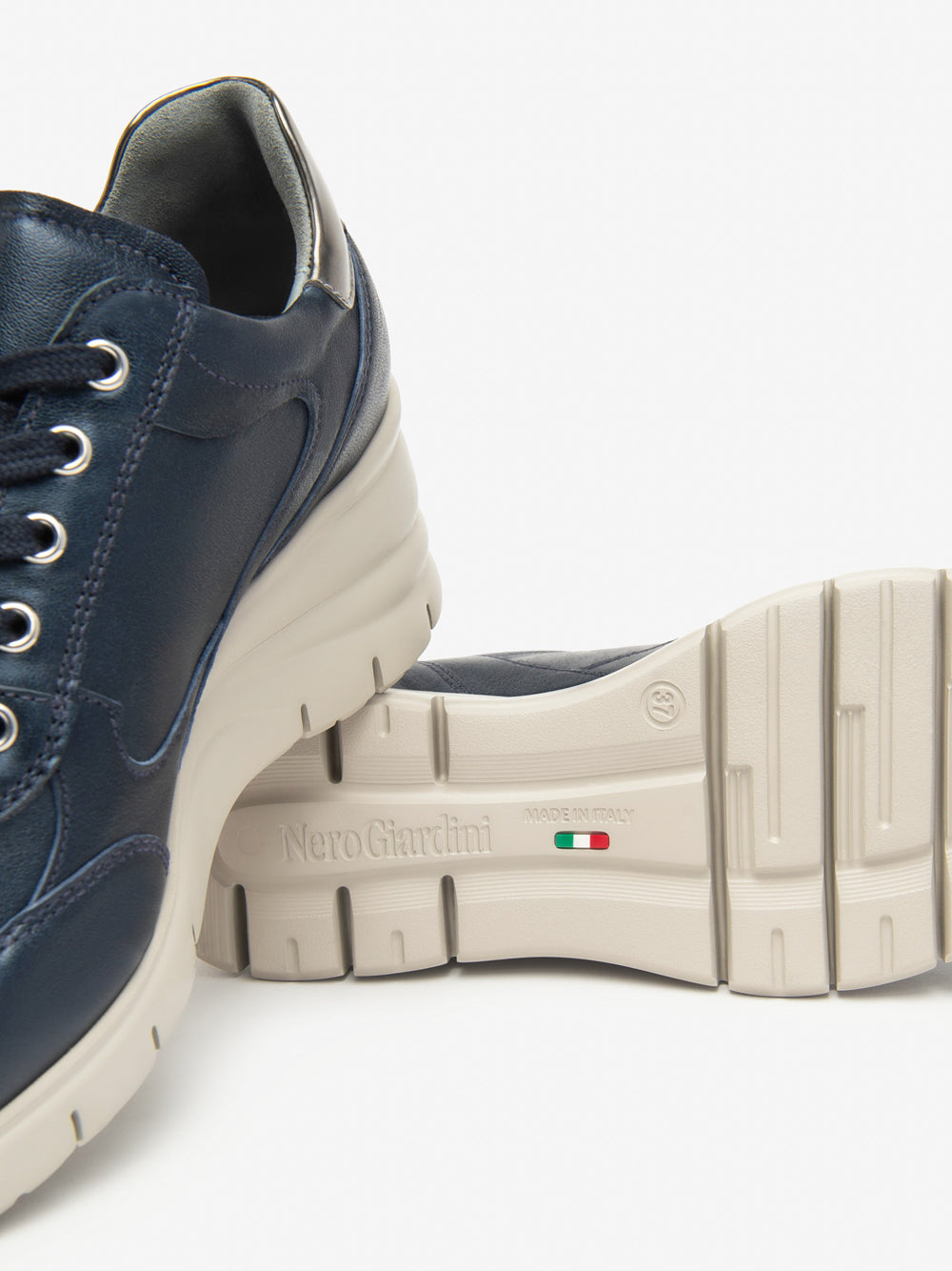 NERO GIARDINI Sneakers con zeppa Donna - Blu modello I514121D