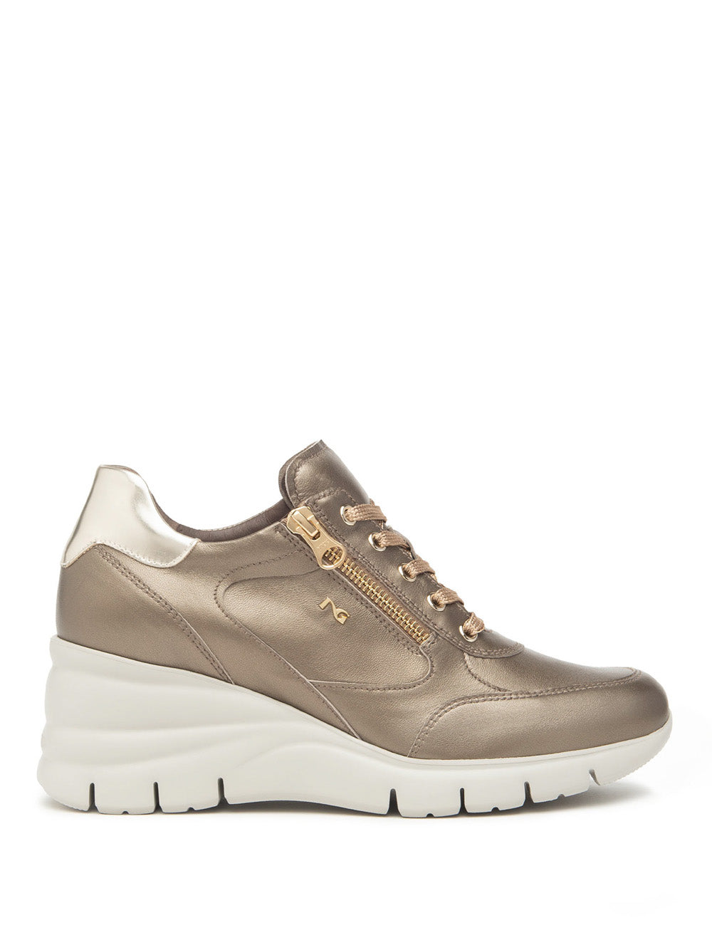 NERO GIARDINI Sneakers con zeppa Donna - Platino modello I514121D