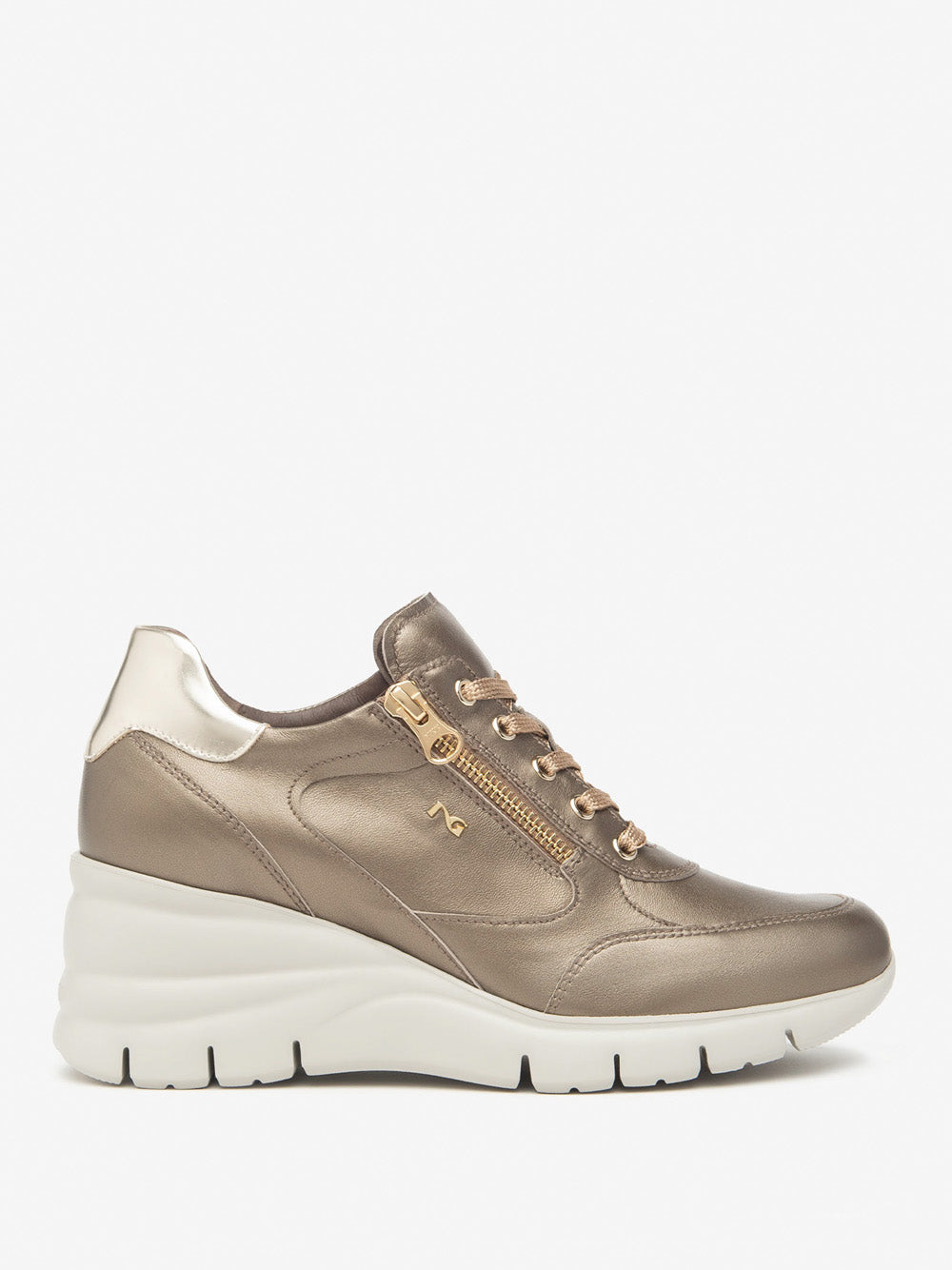 NERO GIARDINI Sneakers con zeppa Donna - Platino modello I514121D