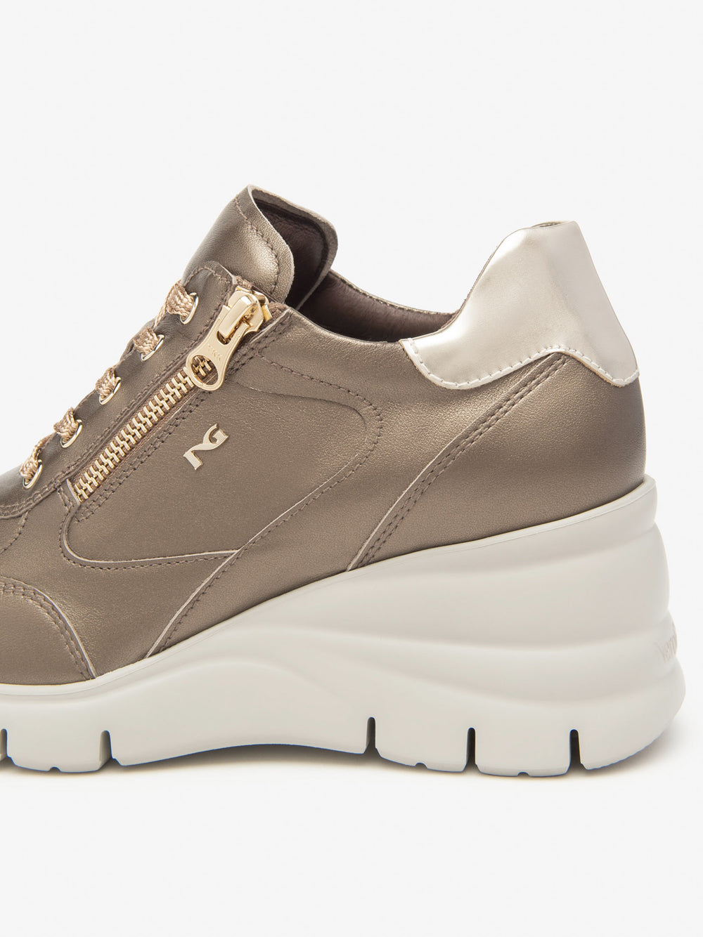 NERO GIARDINI Sneakers con zeppa Donna - Platino modello I514121D