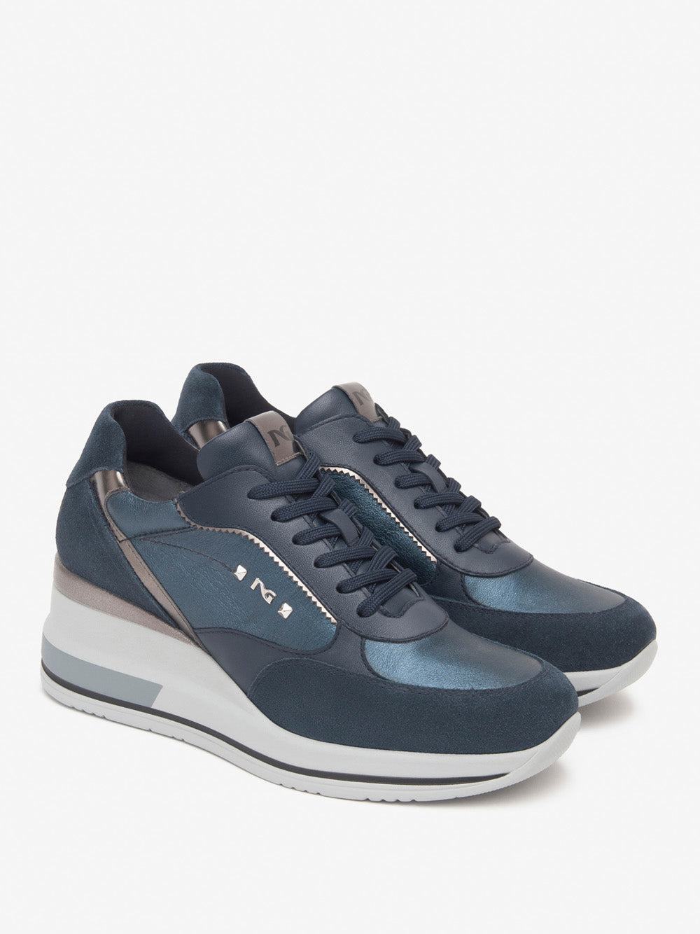 NERO GIARDINI Sneakers con zeppa Donna - Blu modello I514130D
