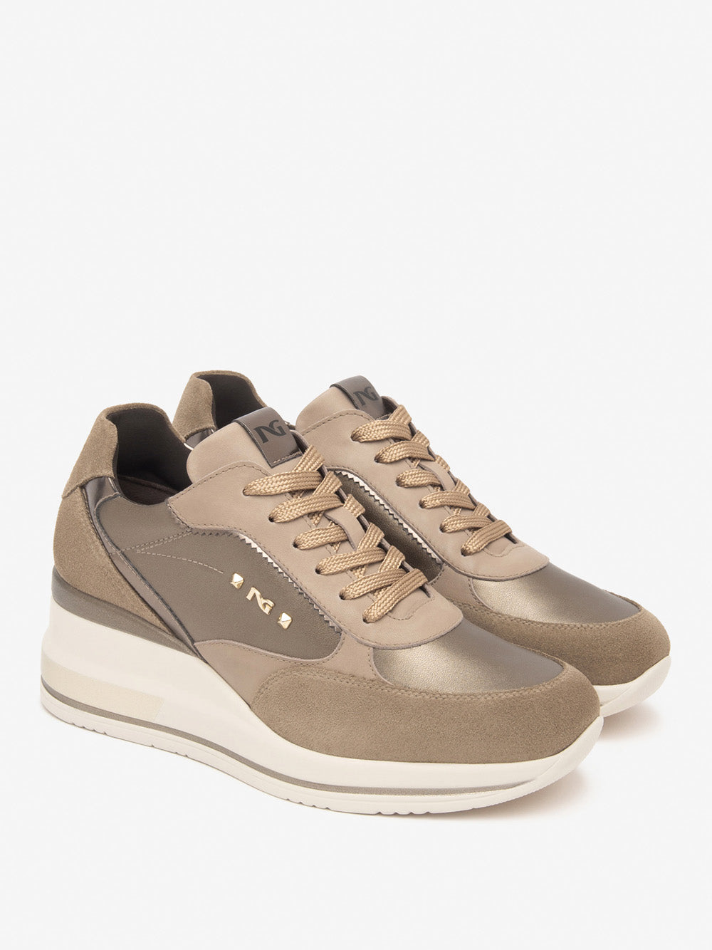 NERO GIARDINI Sneakers con zeppa Donna - Marrone modello I514130D