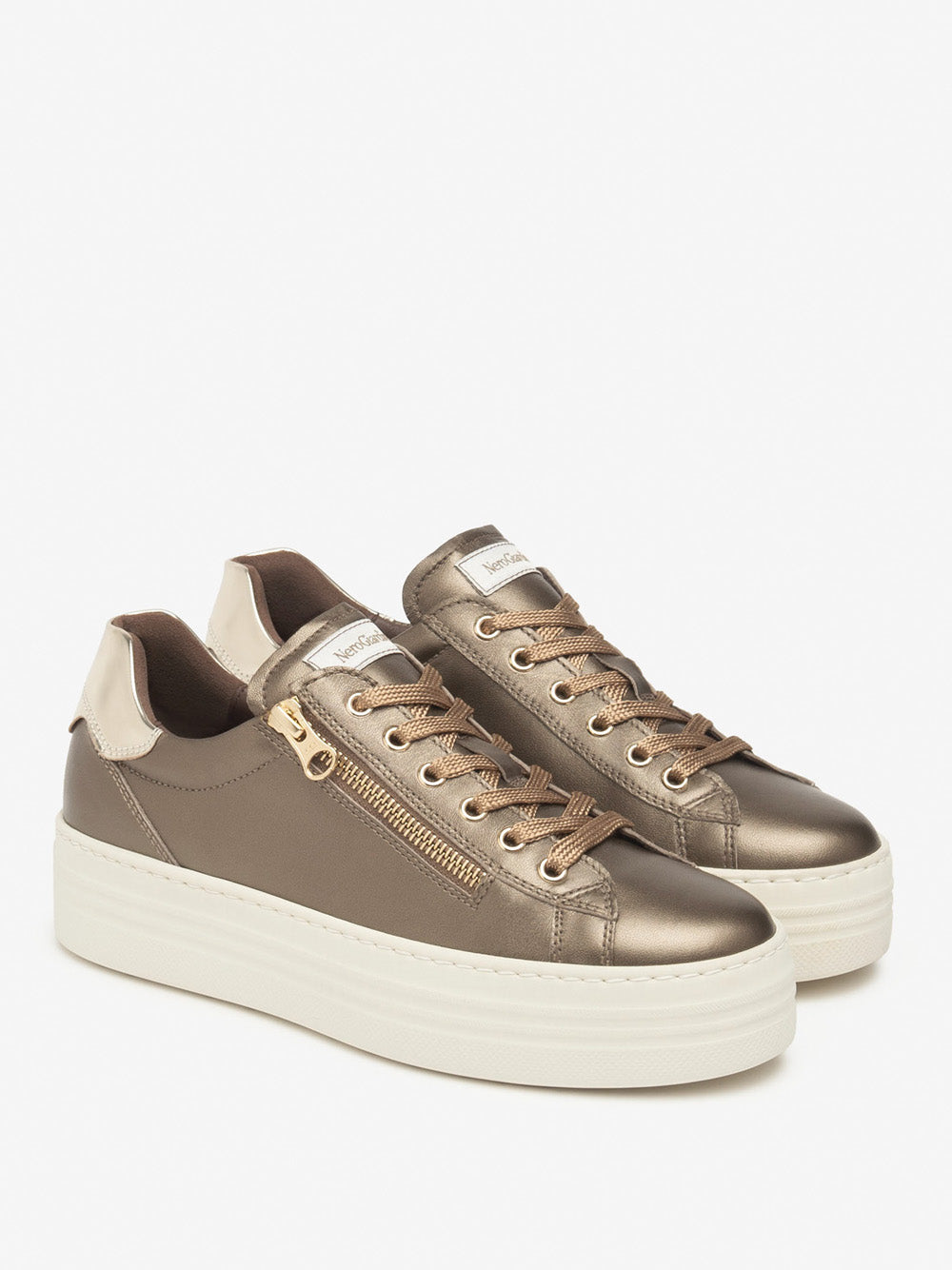 NERO GIARDINI Sneakers platform Donna - Marrone modello I514185D