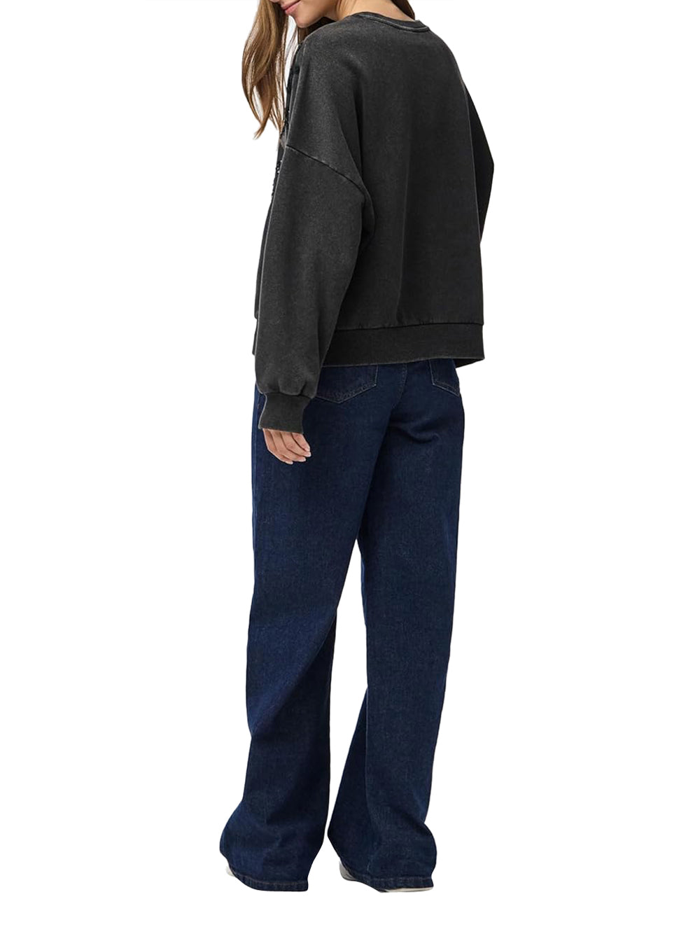 PIECES Felpa Donna - Nero modello 17161667