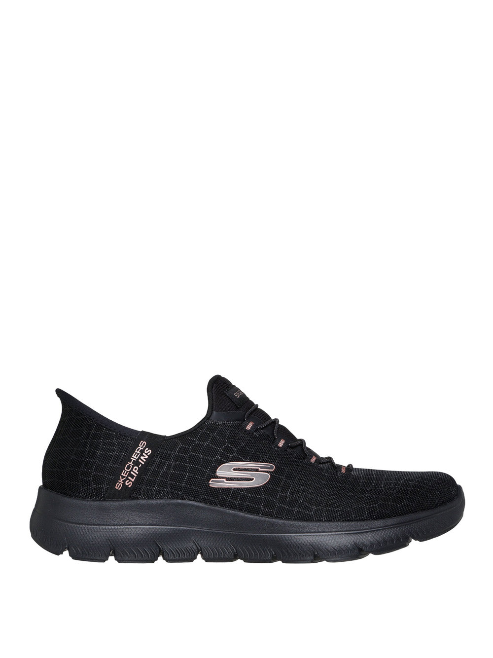 SKECHERS Sneakers slip-in Donna - Nero modello 150128