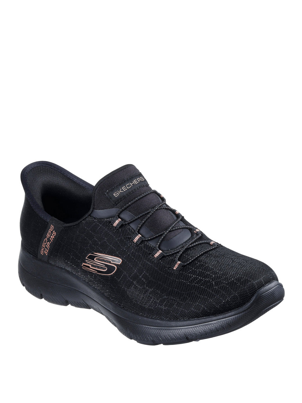 SKECHERS Sneakers slip-in Donna - Nero modello 150128