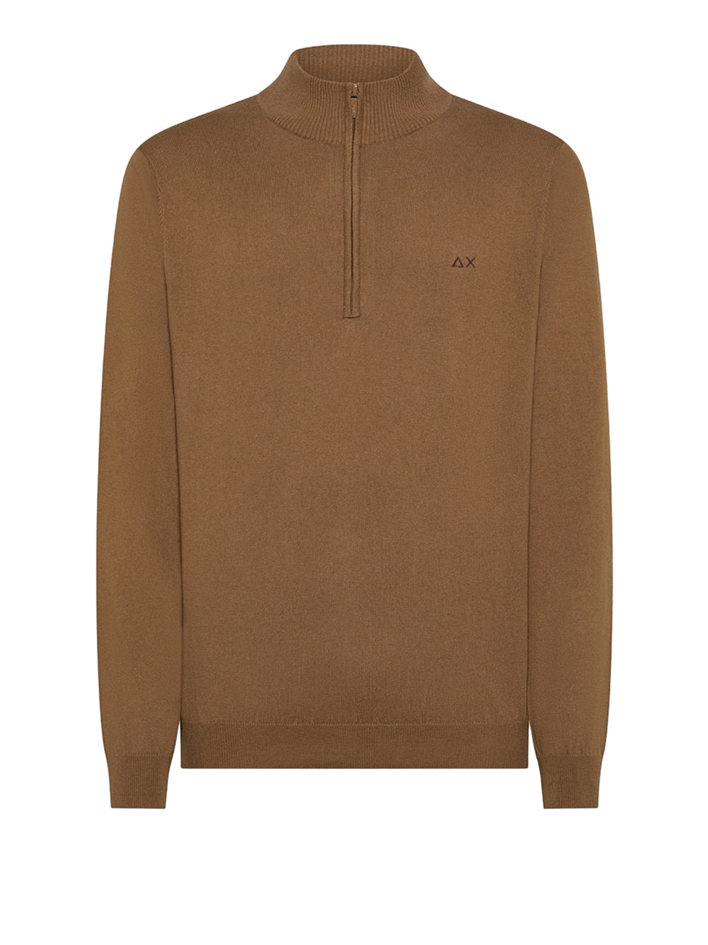 SUN68 Maglione con zip Uomo - Marrone modello K45107