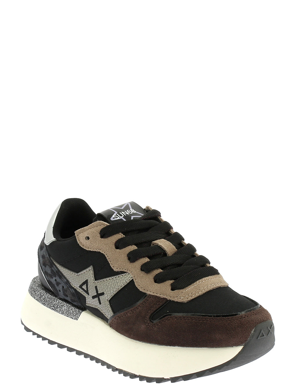 SUN68 Sneakers platform Donna - Nero modello Z45221