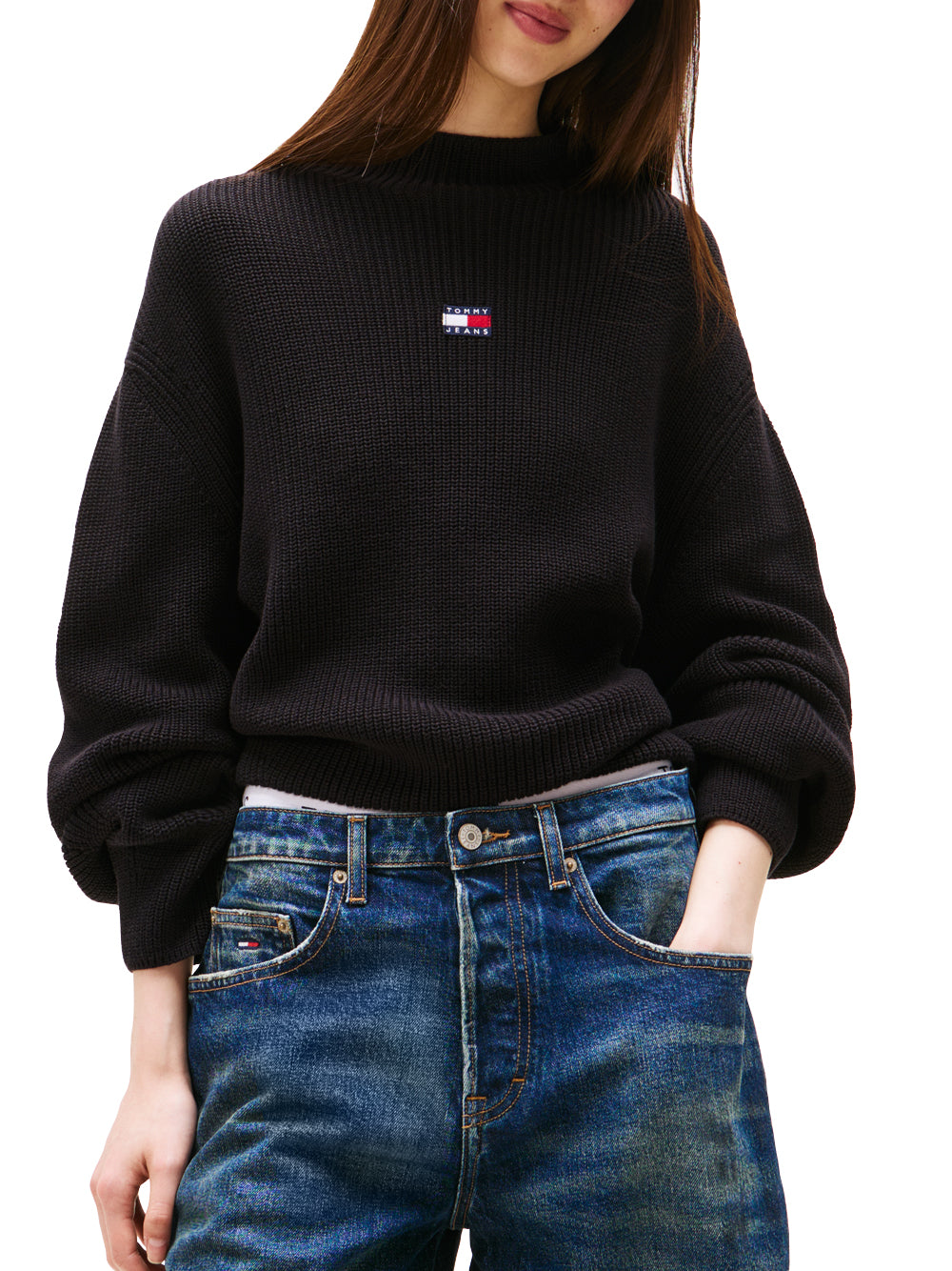 TOMMY HILFIGER Felpa Donna - Nero modello DW0DW21676