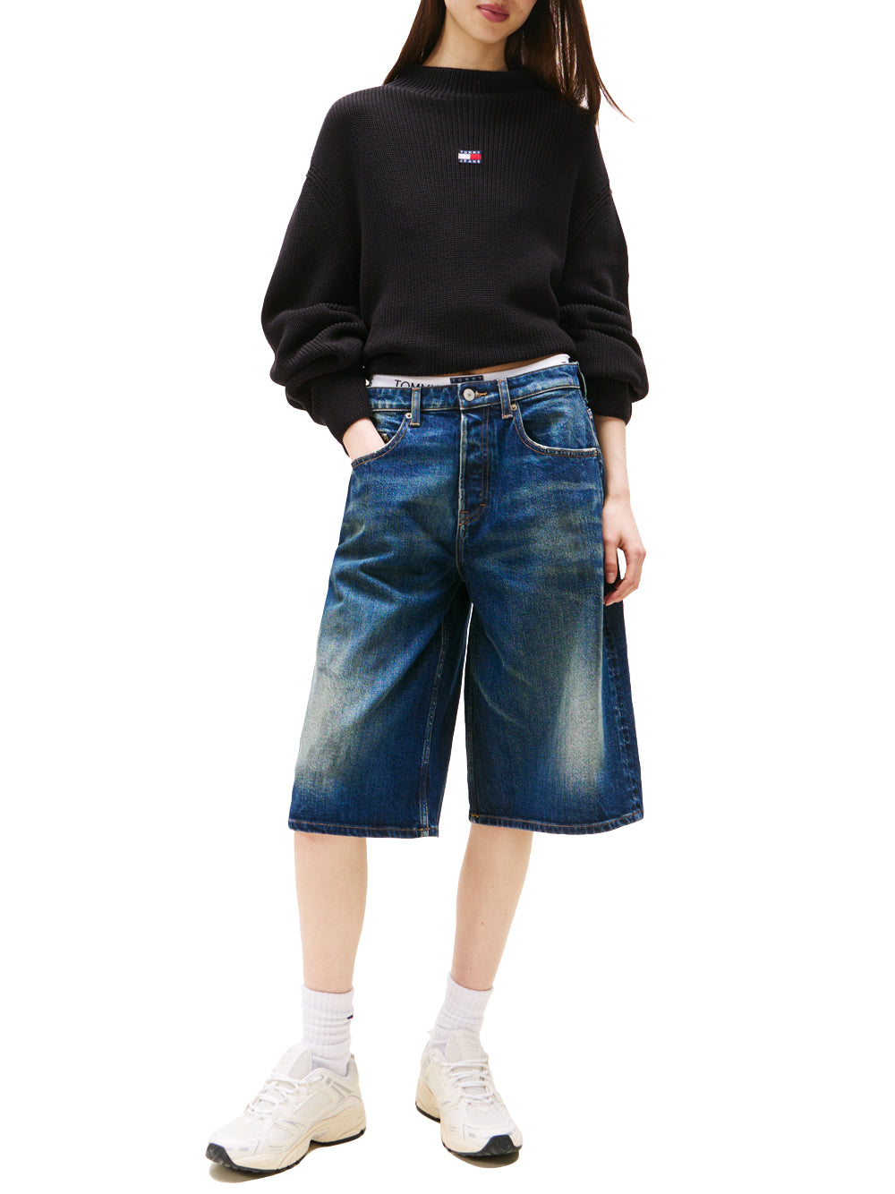 TOMMY HILFIGER Felpa Donna - Nero modello DW0DW21676