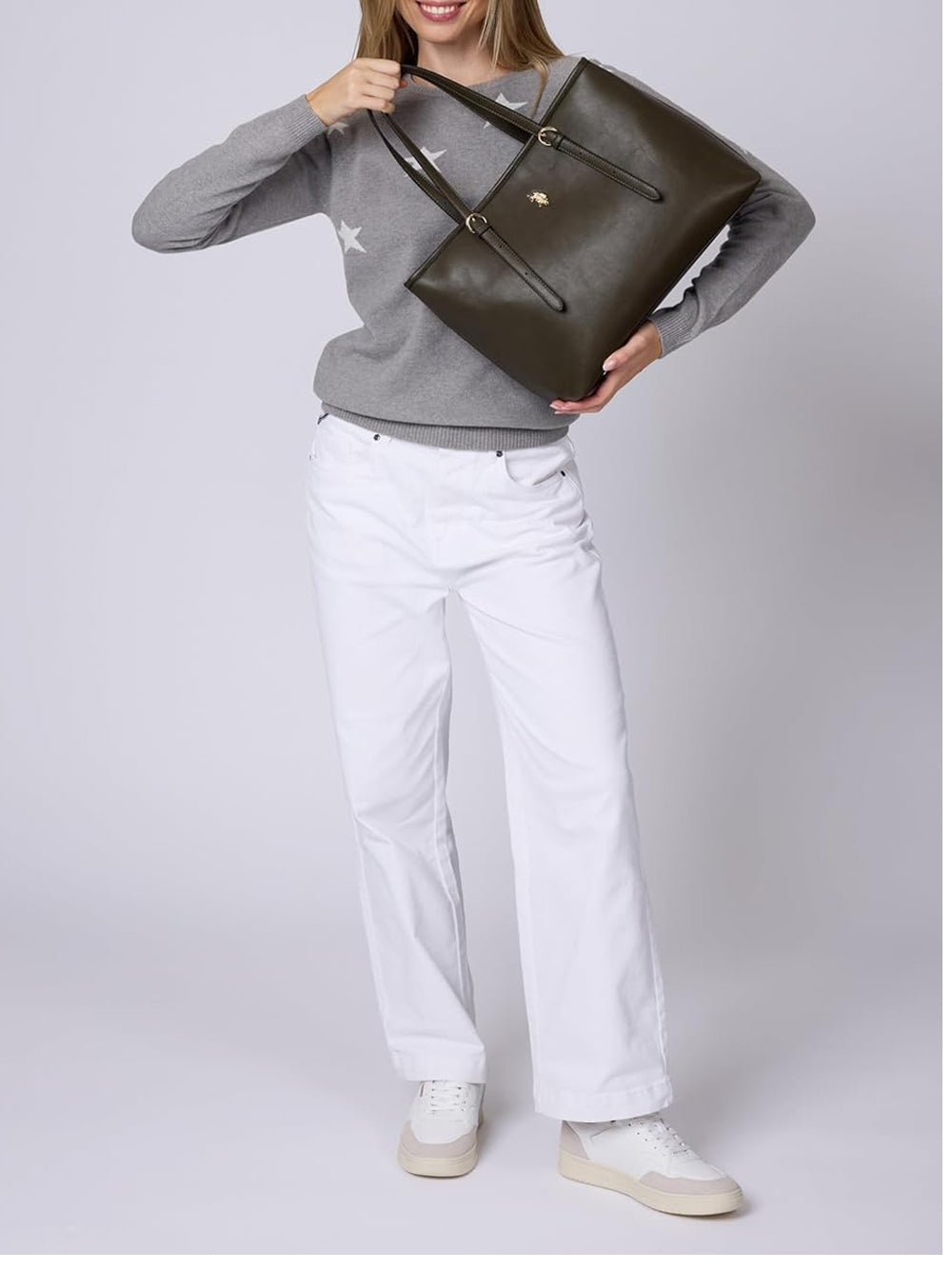 U.S. POLO ASSN. Borsa Shopping Donna - Verde modello BIU4B8935WVP